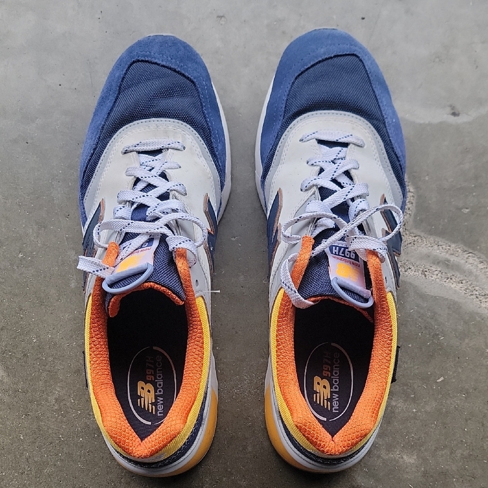 New Balance Men's Blue and Orange Athletic Sneakers